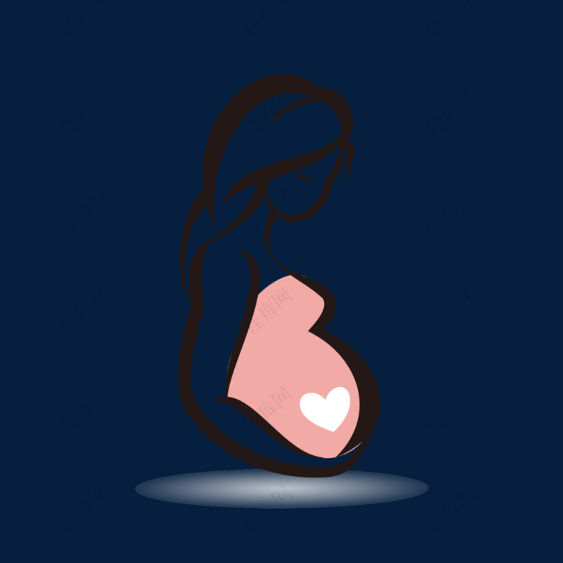 孕妇线条logo