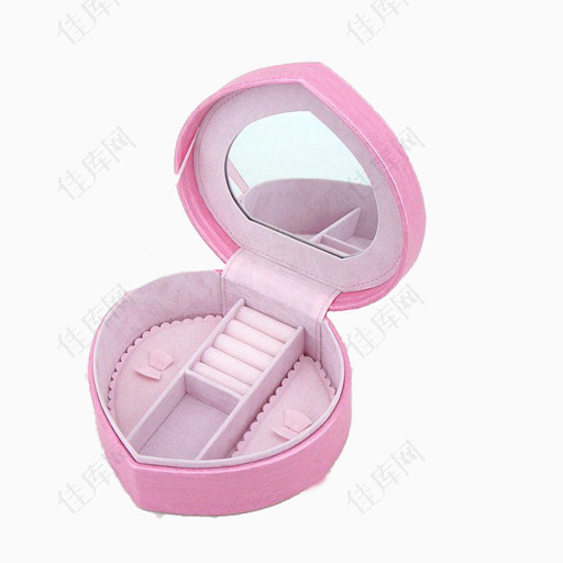 金梅粉色心形化妆盒