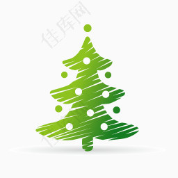 绿色圣诞树透明PNG图标