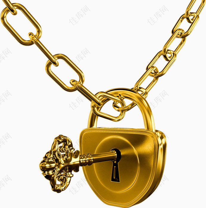 金色锁头钥匙