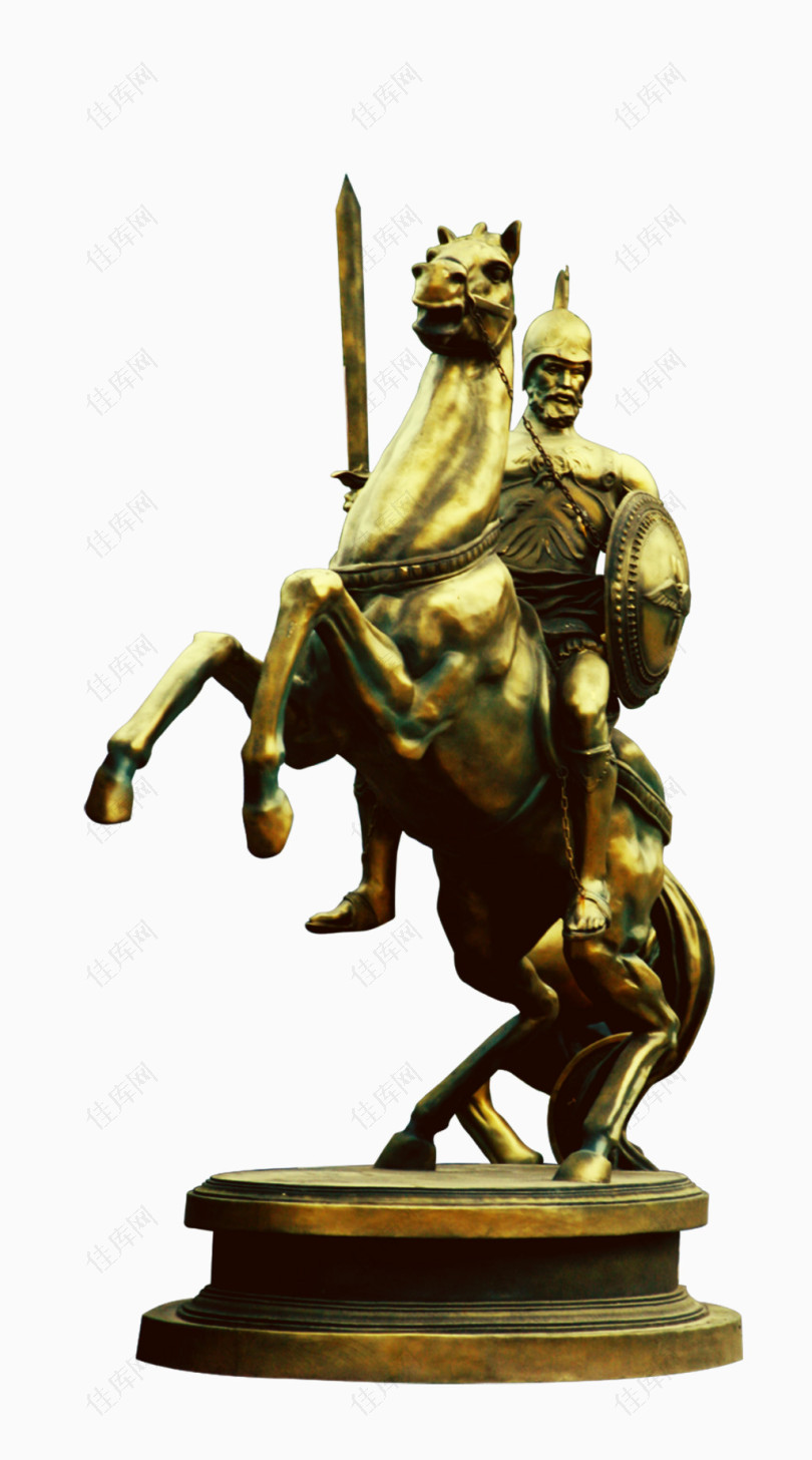 欧洲勇士战神雕刻铜像