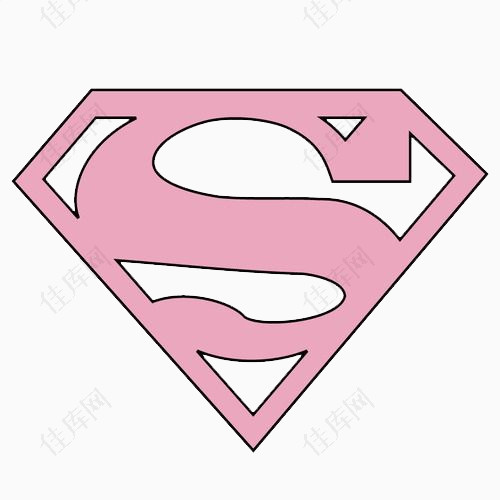 粉色超人标志