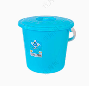 蓝色的塑料水桶