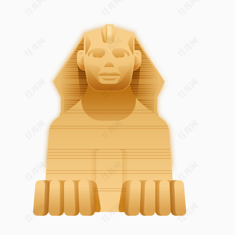 埃及狮身人面像矢量素材