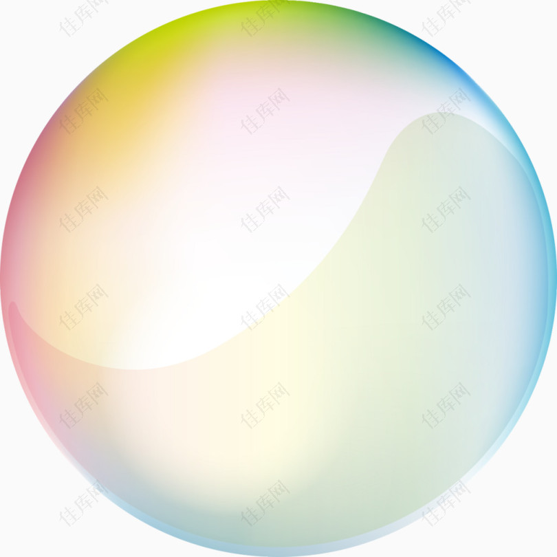 彩色透明球体矢量素材