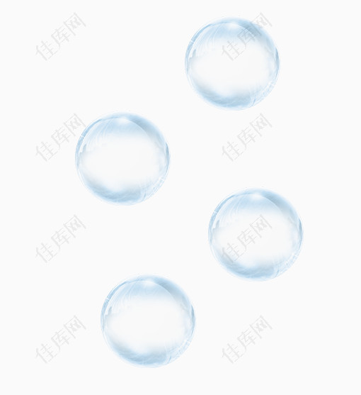 蓝色透明气泡