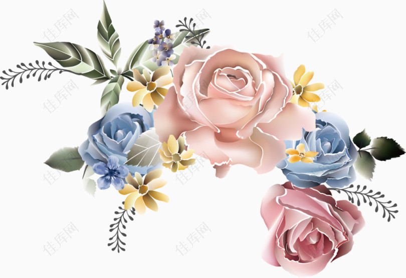 手绘装饰花卉
