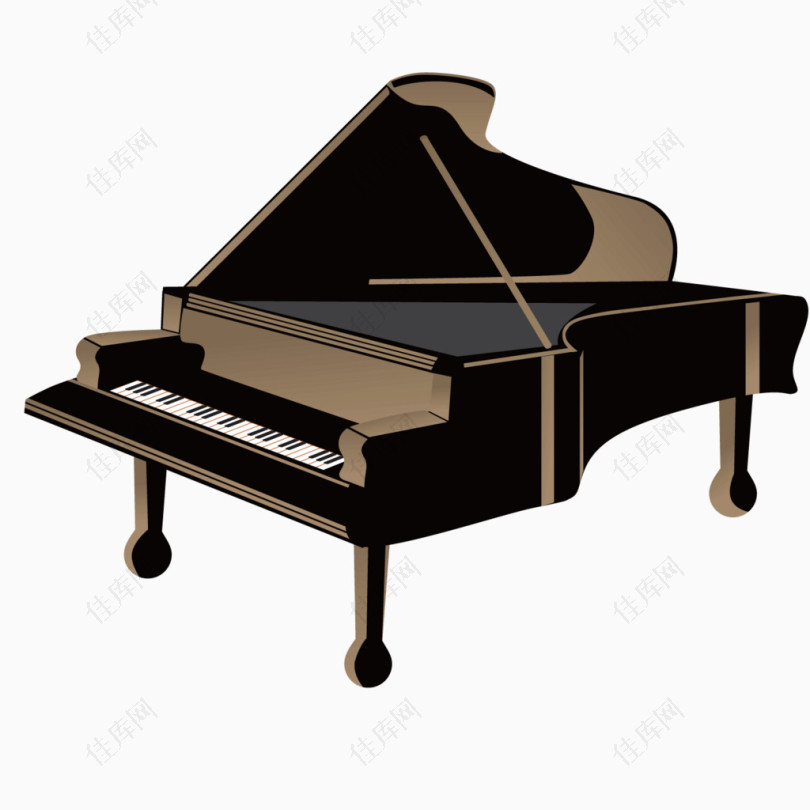 黑色复古钢琴