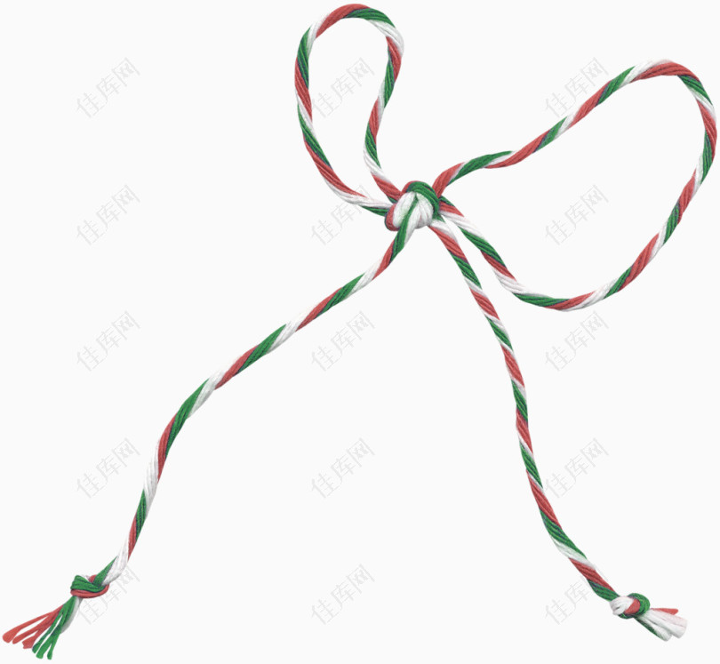 彩色细绳绳结