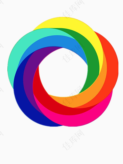 彩色的圆环形