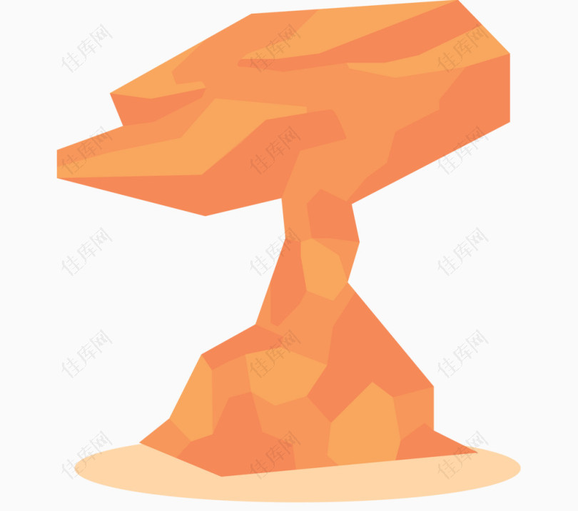 风化蘑菇石