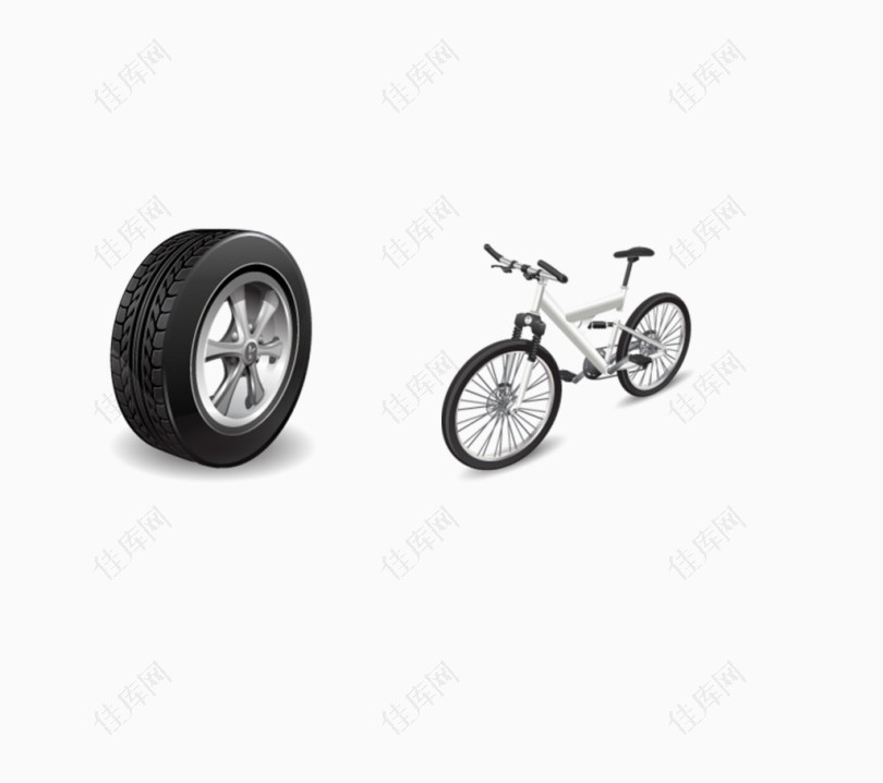自行车车轮PNG图标