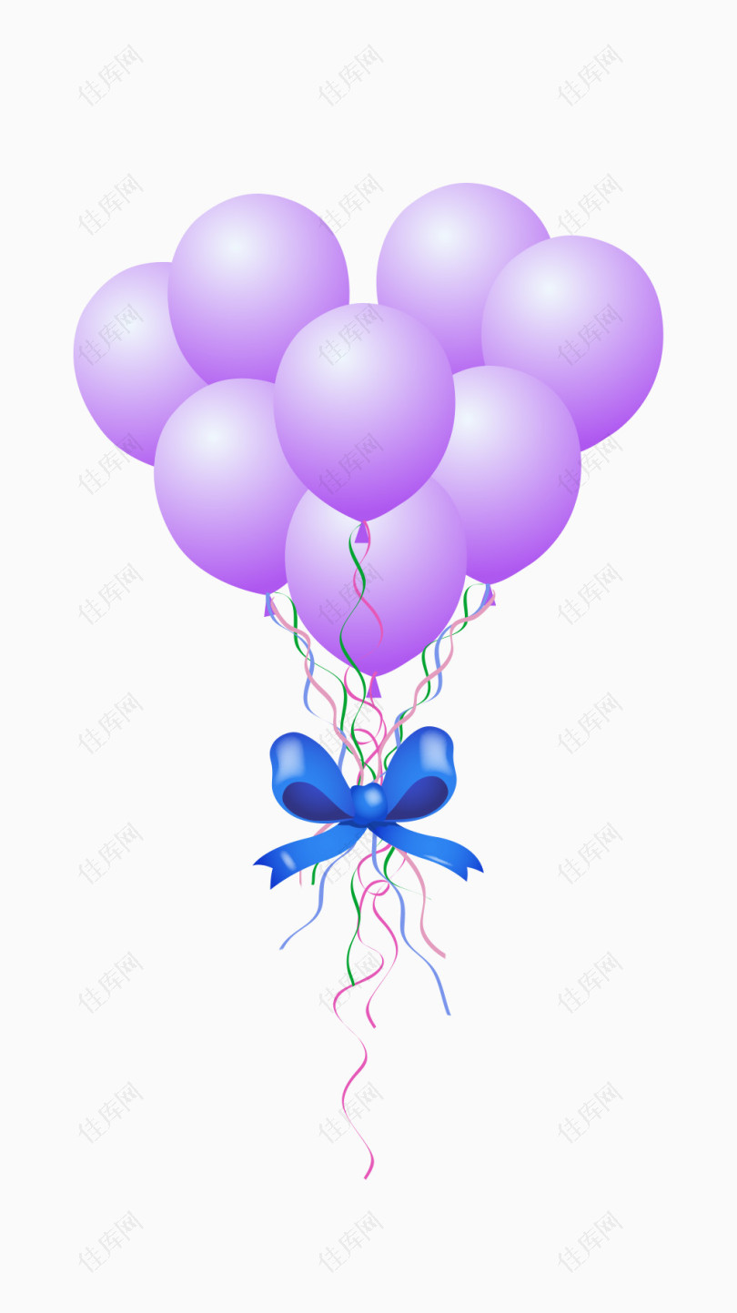 紫色蝴蝶结气球