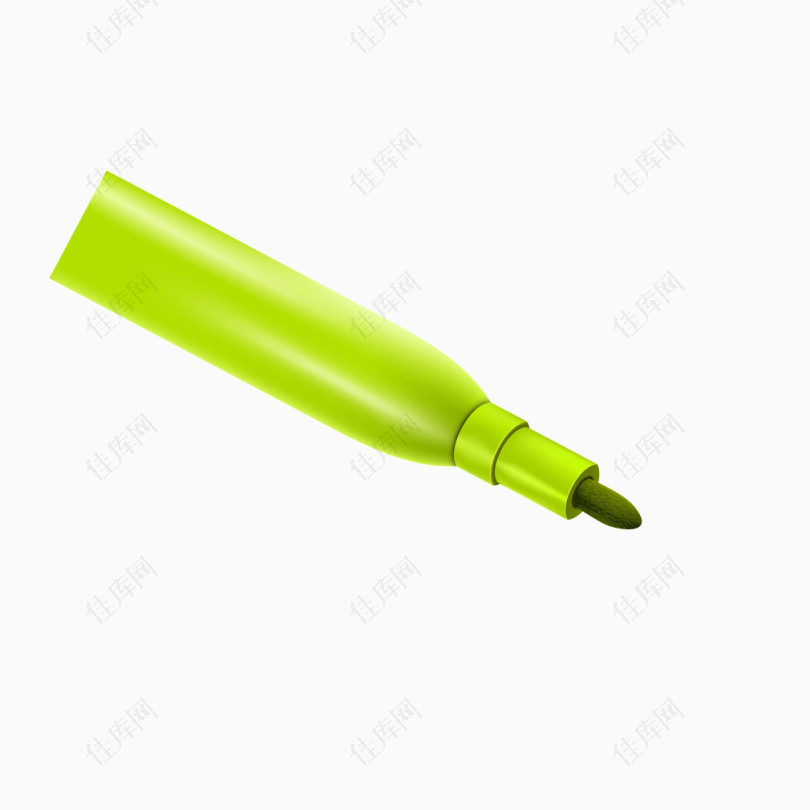 绿色画笔水彩笔