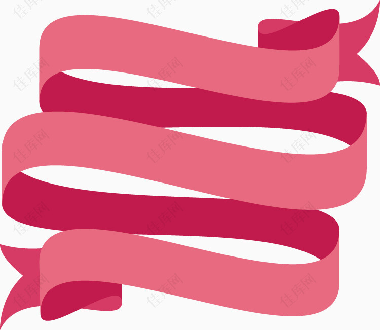 粉色纸质丝带