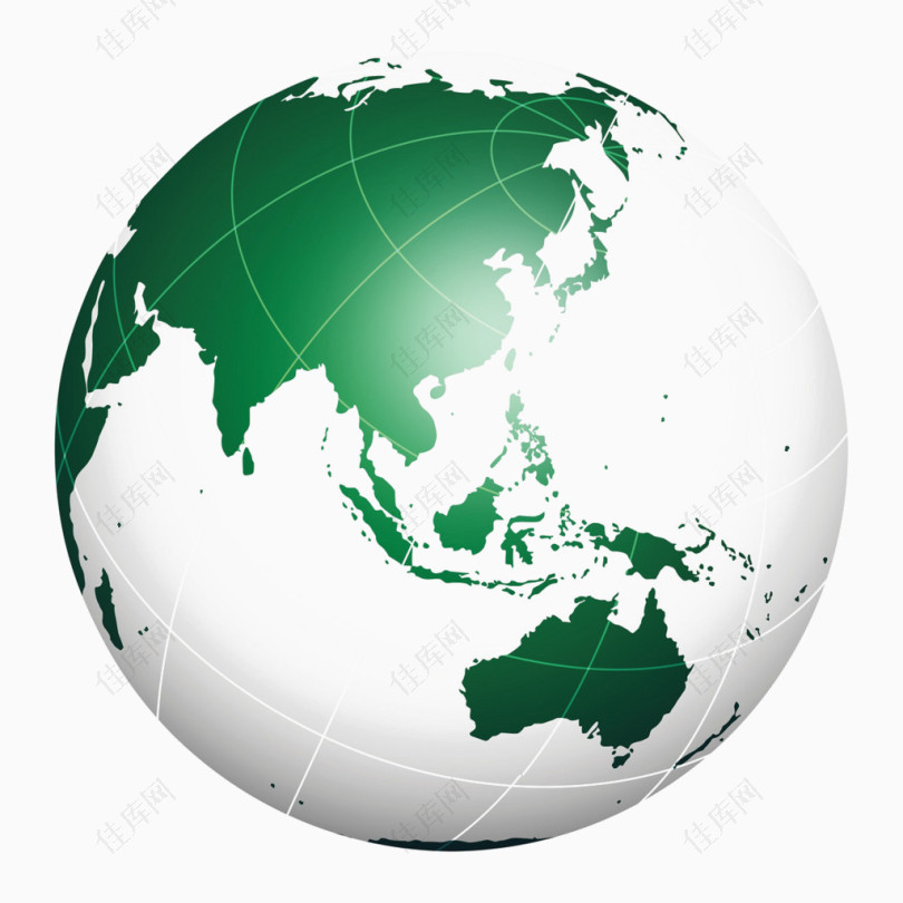 绿色圆形地球