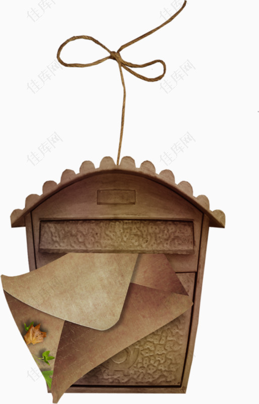 卡通木质花纹边框木质邮箱