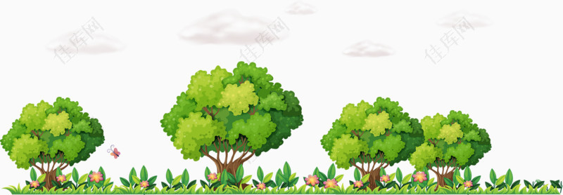 绿色树木