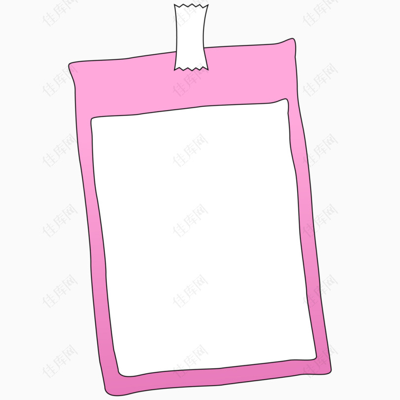 卡通粉色贴纸边框
