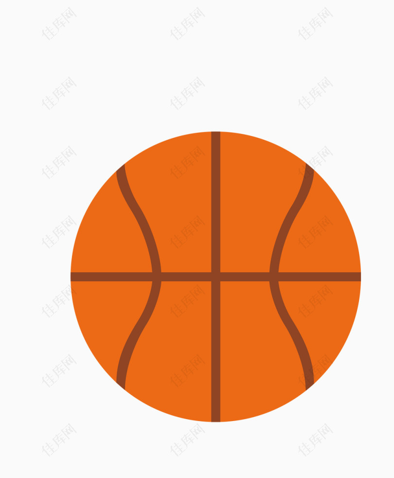 矢量红色立体篮球运动元素