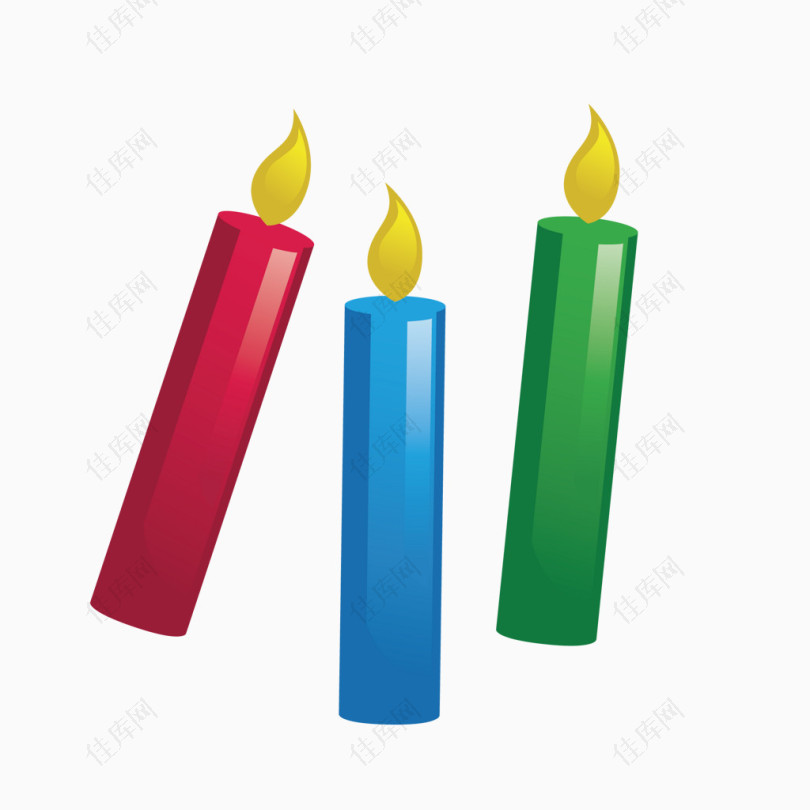 彩色装饰蜡烛