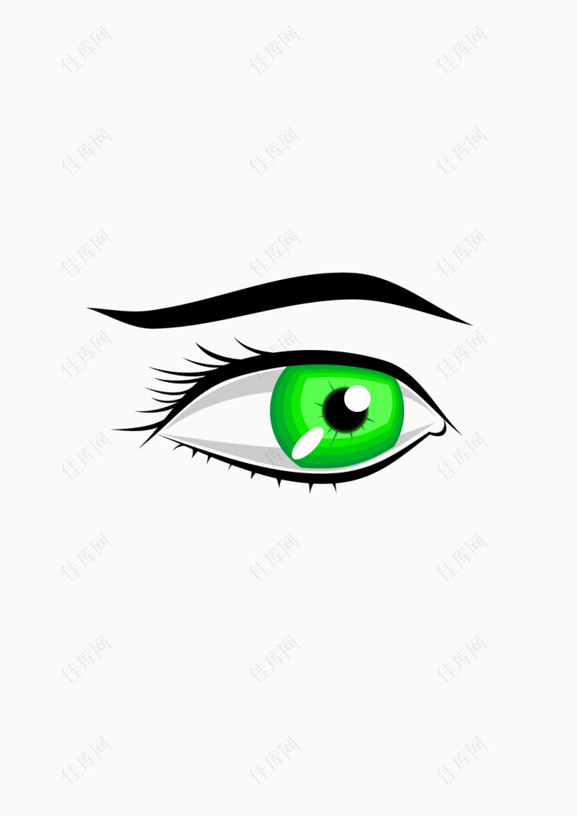 漂亮的绿色的眼球