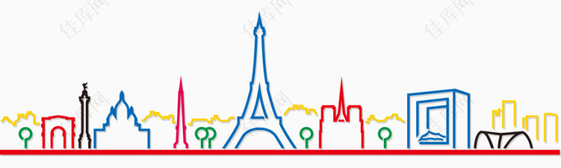 巴黎城市剪影
