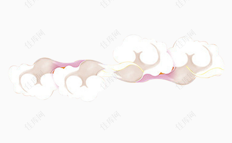卡通粉色云朵