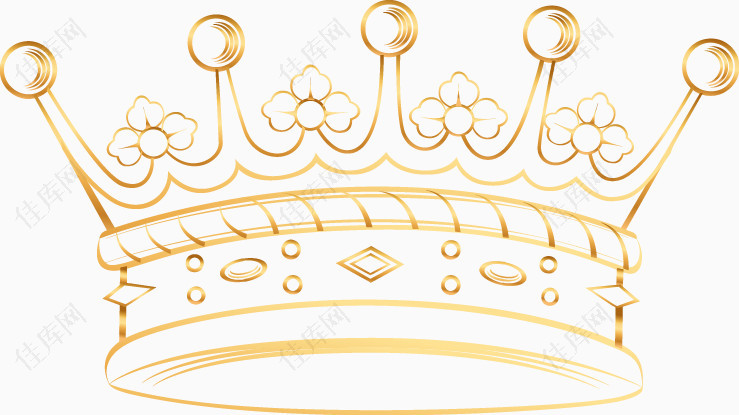 金色皇冠线稿