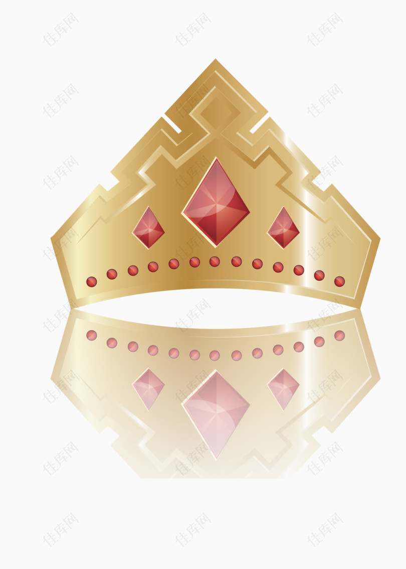 创意粉色钻石黄冠