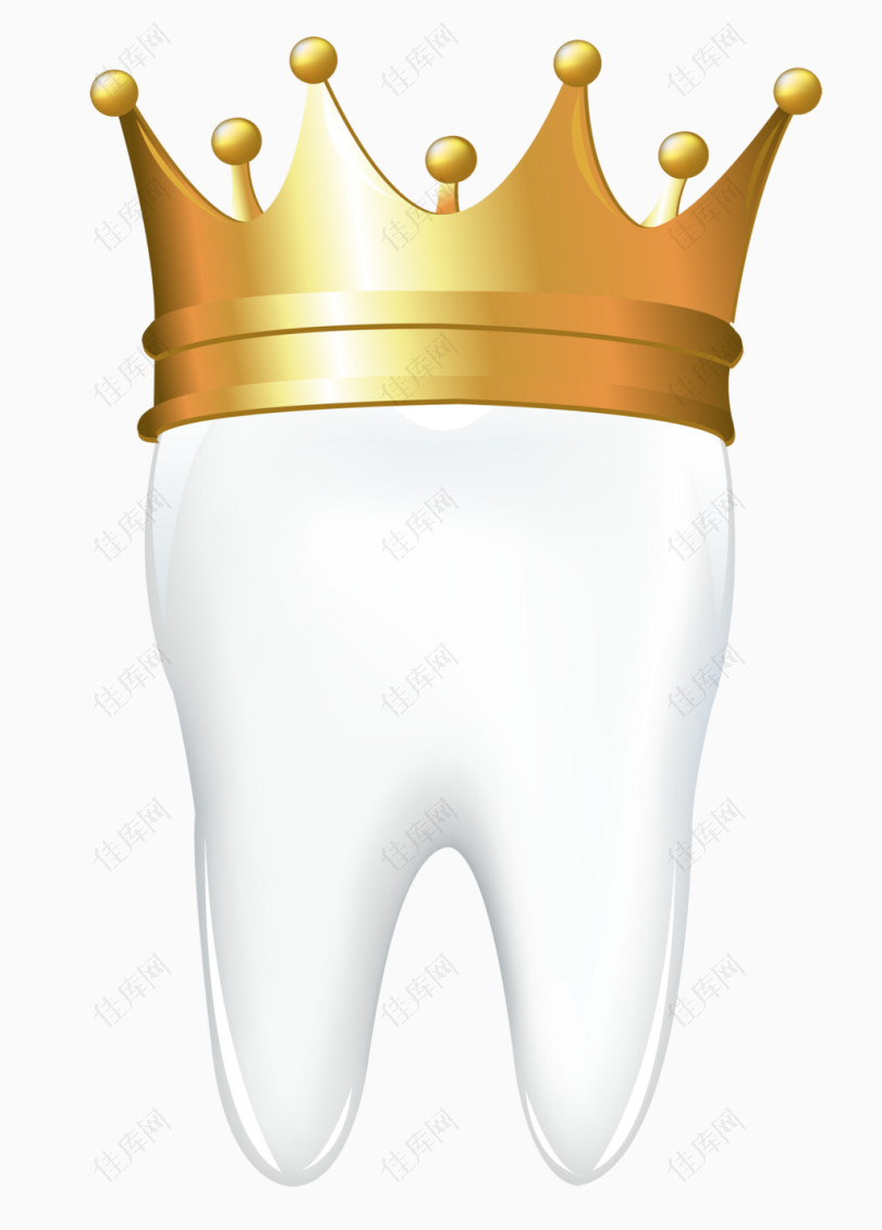 戴皇冠的牙齿