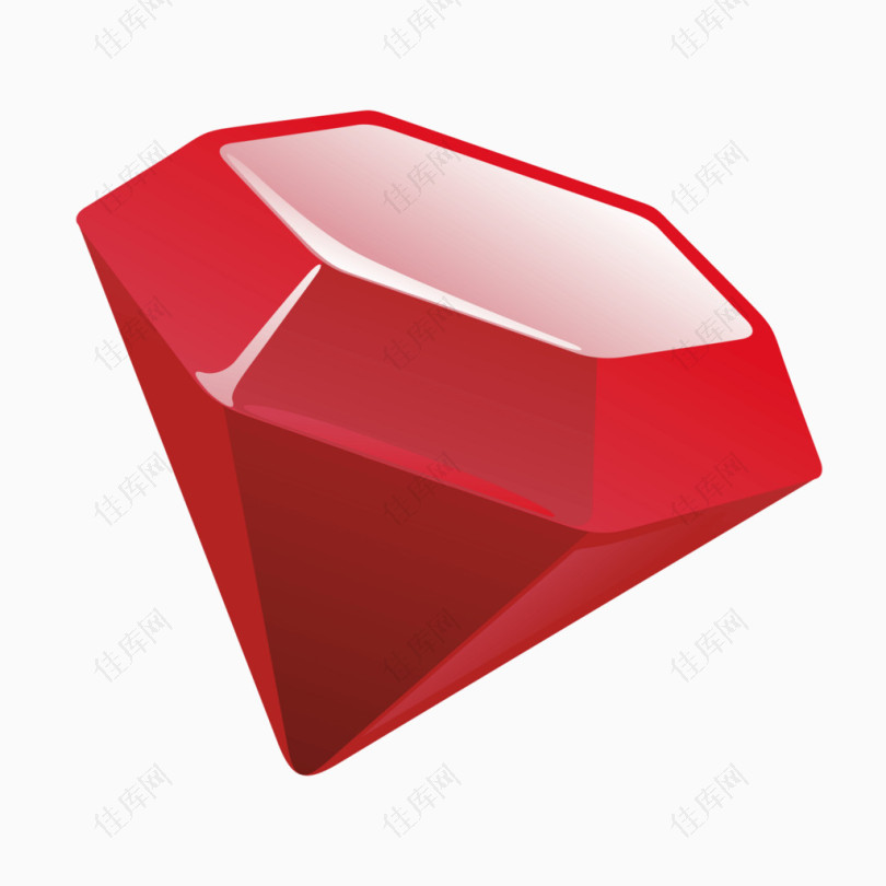 矢量桌游红色钻石