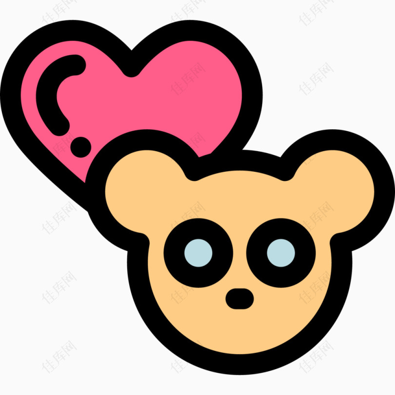 情人节图标泰迪熊