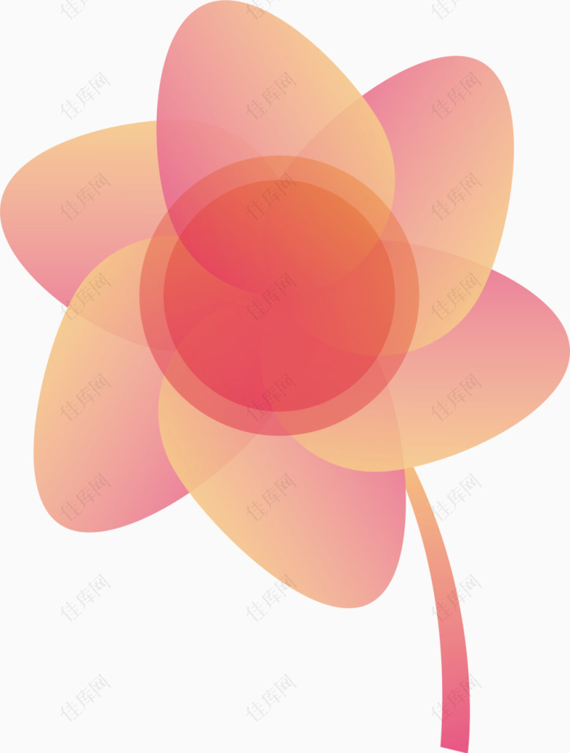 粉色花朵矢量图
