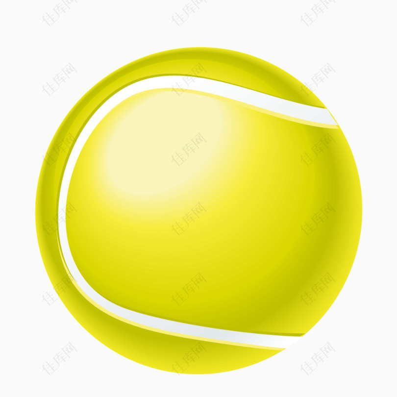 黄色质感圆形网球