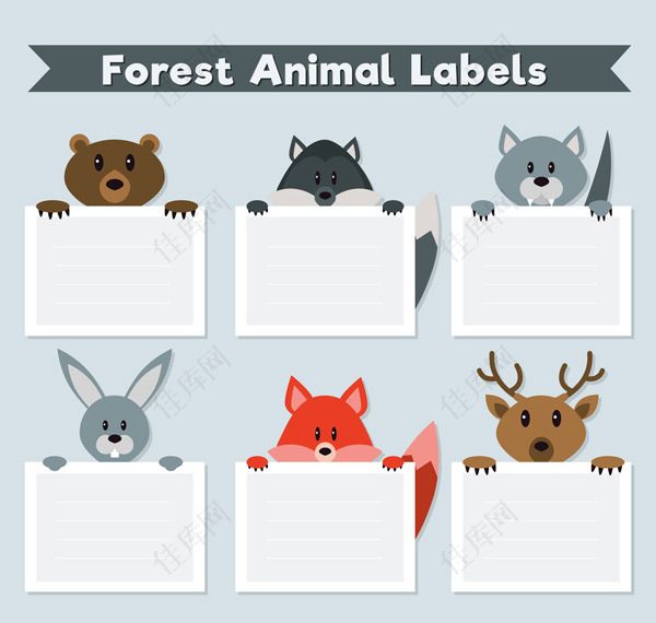 森林动物标签