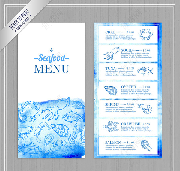 海鲜店菜单设计